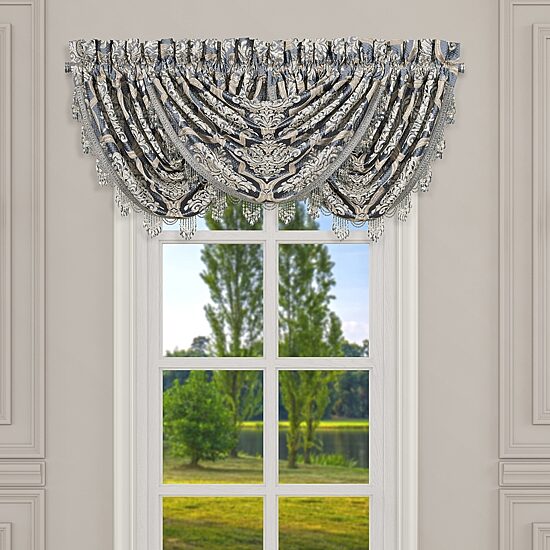 Queen Street Sondra Rod Pocket Waterfall Valance
