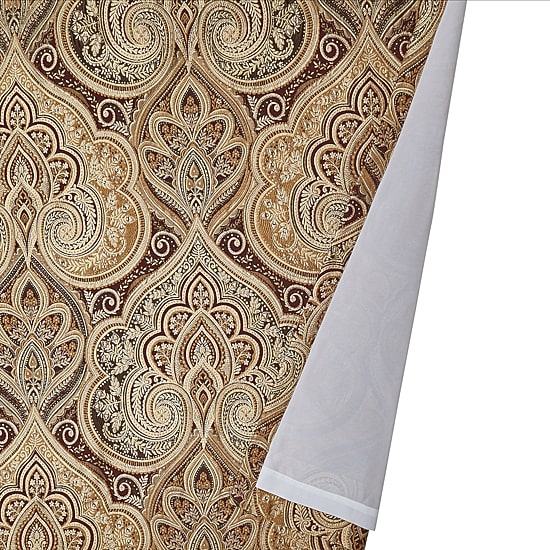 Five Queens Court Bordeaux Rod Pocket Energy Saving Light-Filtering Set of 2 Curtain Panel