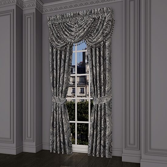 Five Queens Court Dalton Rod Pocket Waterfall Valance