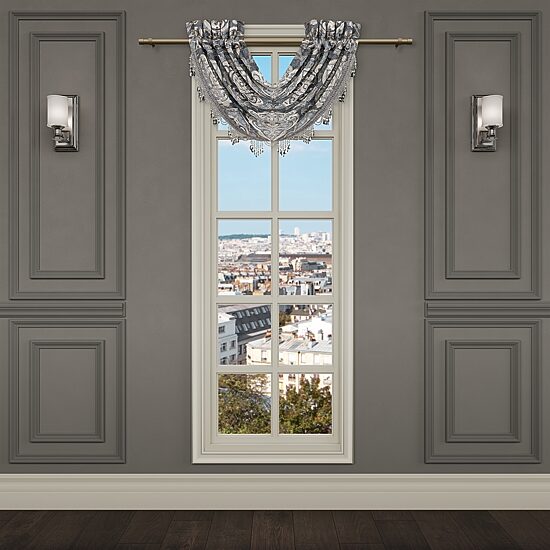 Queen Street Ashley Rod Pocket Waterfall Valance