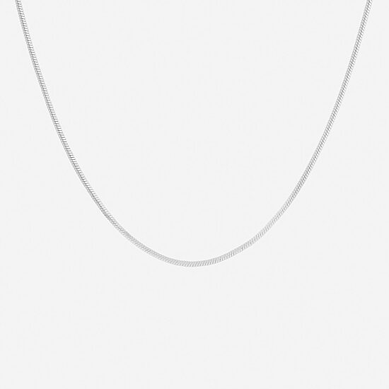 Silver Reflections Womens Pure Silver Over Brass 20 Inch Snake Chain Necklace
