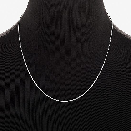 Silver Reflections Womens Pure Silver Over Brass 20 Inch Snake Chain Necklace