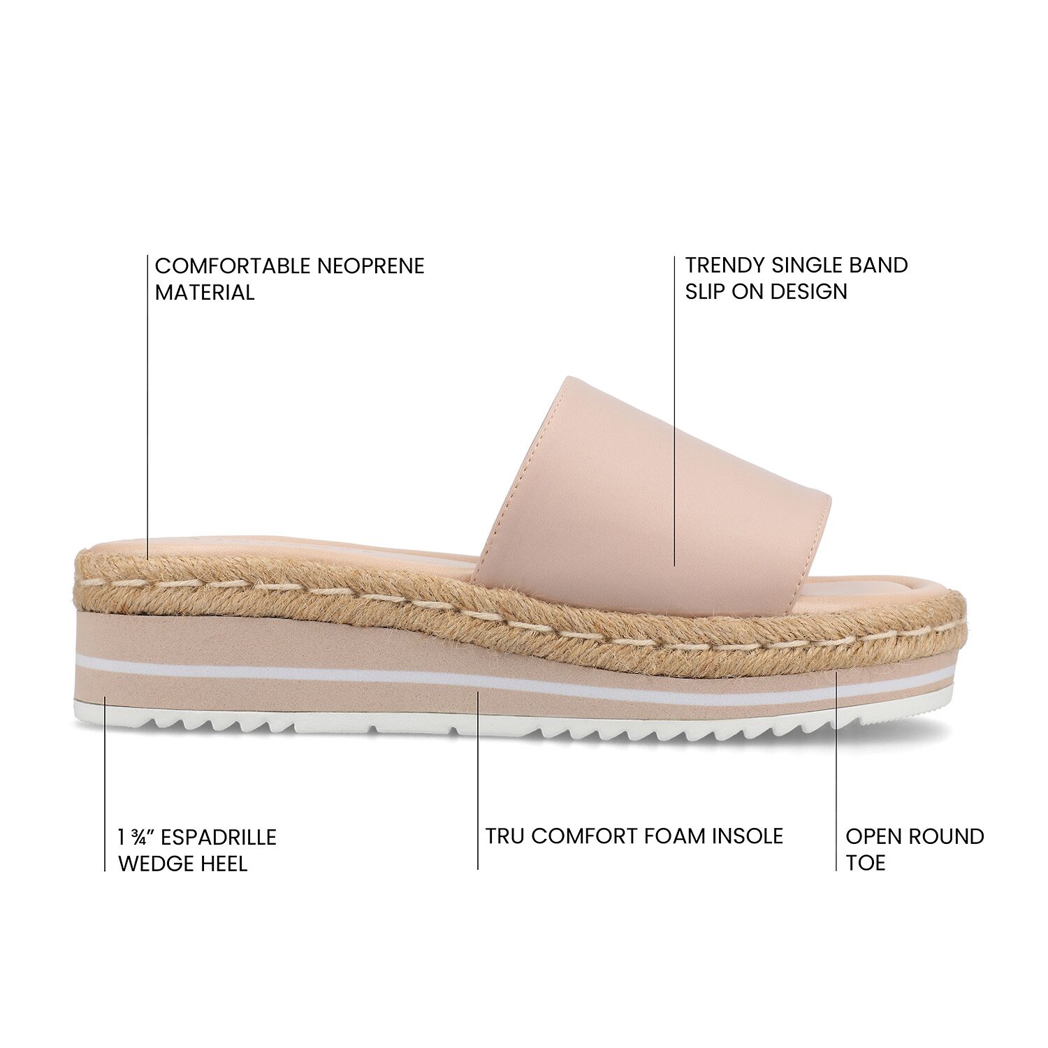 Journee Collection Womens Rosey Wedge Sandals