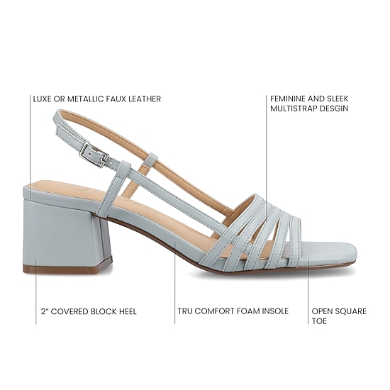 Journee Collection Womens Shayana Heeled Sandals