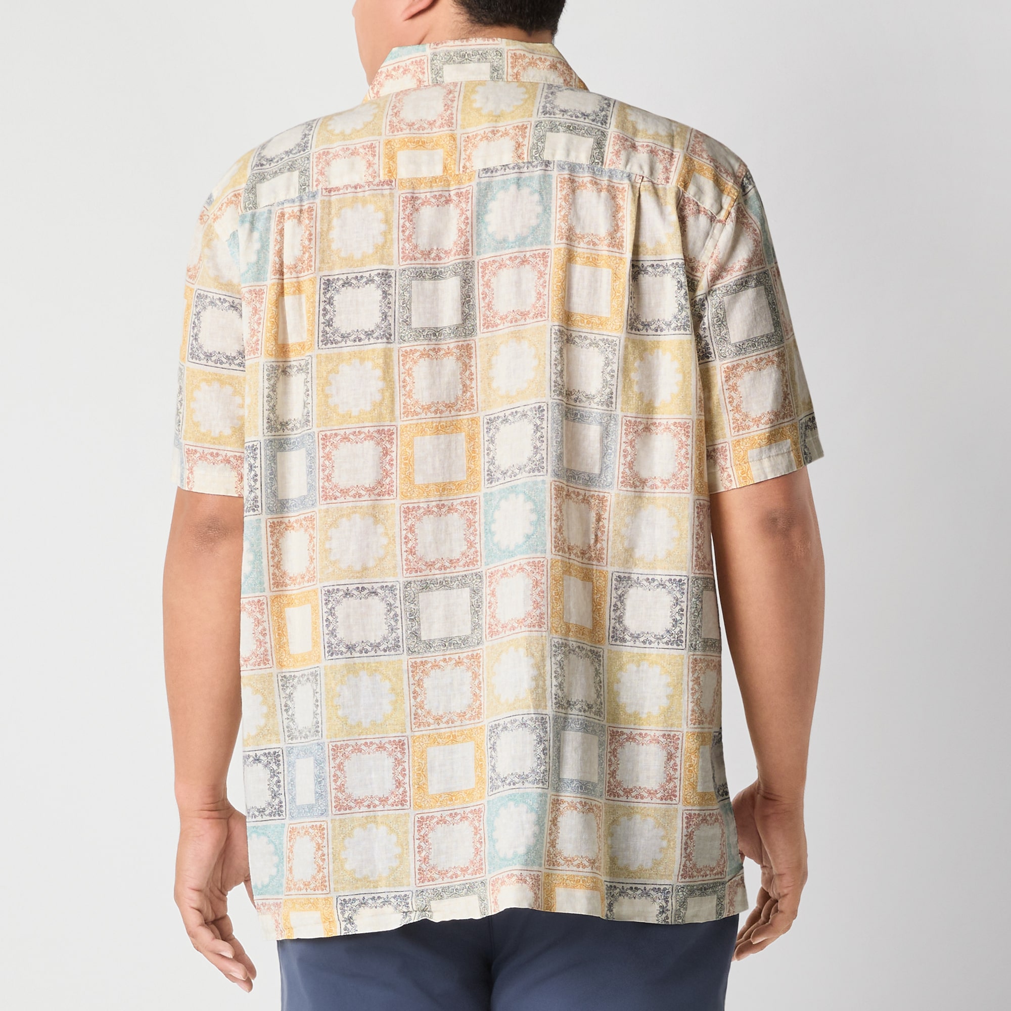 mutual weave Camp Mens Short Sleeve Classic Fit Big and Tall Button-Down Shirt