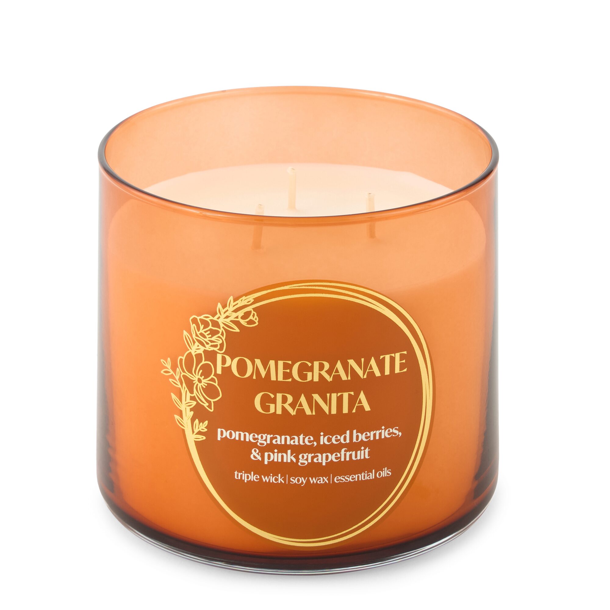 Distant Lands 14oz Pomegranate Granita Solid 3-Wick Scented Jar Candle