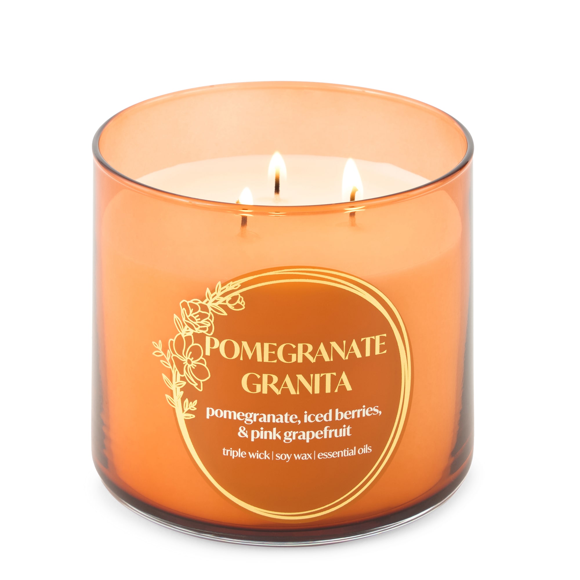 Distant Lands 14oz Pomegranate Granita Solid 3-Wick Scented Jar Candle