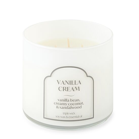 Distant Lands 14oz Vanilla Cream 3-Wick Scented Jar Candle