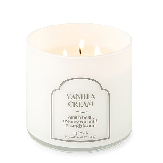 Distant Lands 14oz Vanilla Cream 3-Wick Scented Jar Candle