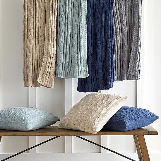 Linden Street Cable Knit Chenille 22x22 Square Pillow