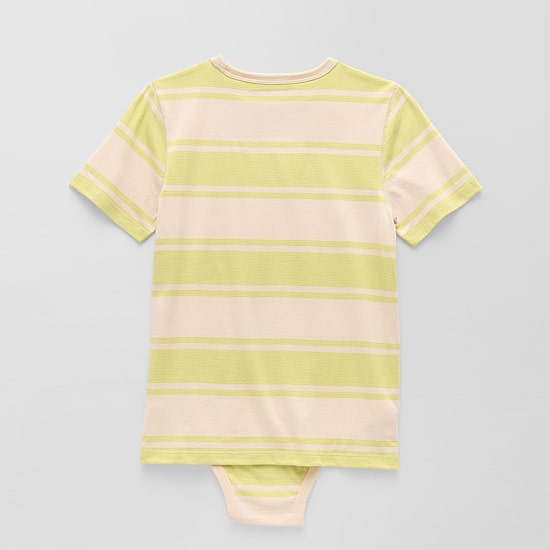 Thereabouts Little & Big Kid Boys Bodysuit Closure Easy-on + Easy-off Adaptive Crew Neck Short Sleeve Bodysuit