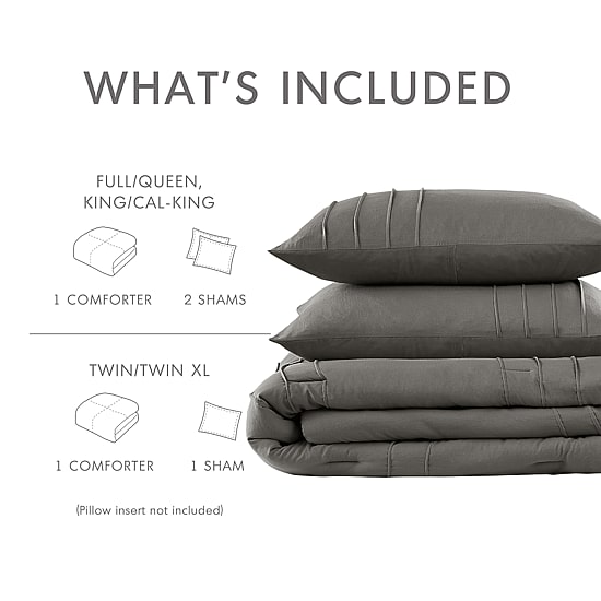 510 Design Porter Soft Wash Pleated Midweight Comforter Set