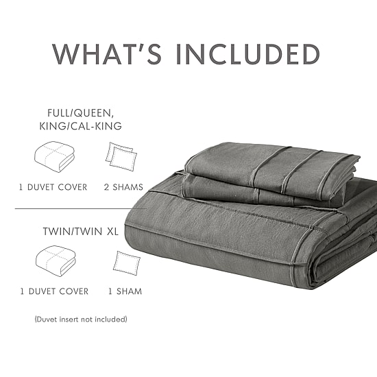 510 Design Porter Soft Wash Pleated Duvet Cover Set