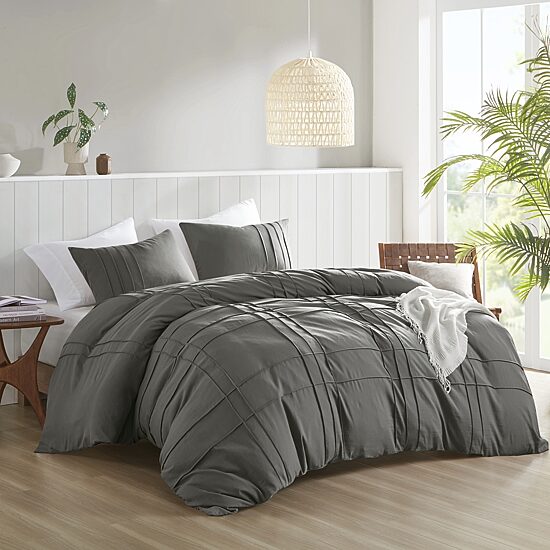 510 Design Porter Soft Wash Pleated Duvet Cover Set