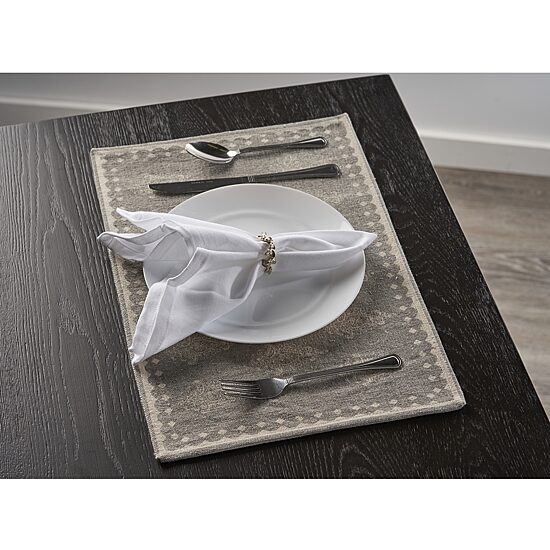 LR Home Sarah Damask 4 Pack Placemat