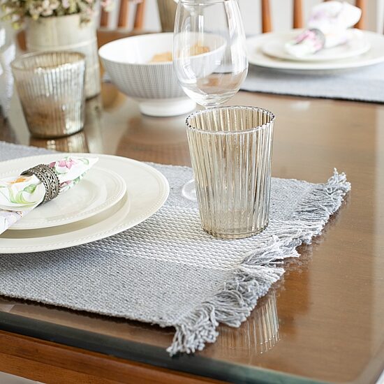 LR Home Maria Striped 4 Pack Placemat