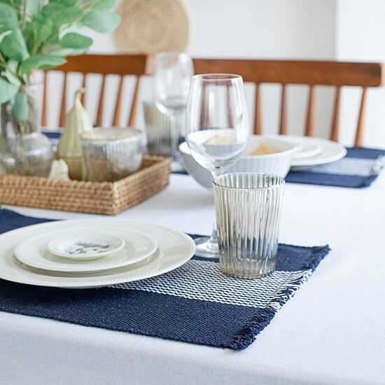 LR Home Maria Striped 4 Pack Placemat
