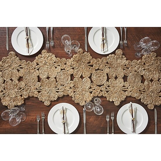 LR Home Ruby Circle Table Runner