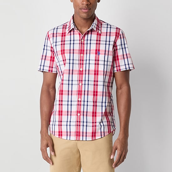polo assn dress shirt U.S. Polo Assn. Mens Dress Shirt, Regular Fit, Long Sleeve, Blue, 17-17.5" Neck, 34-35" Sleeve