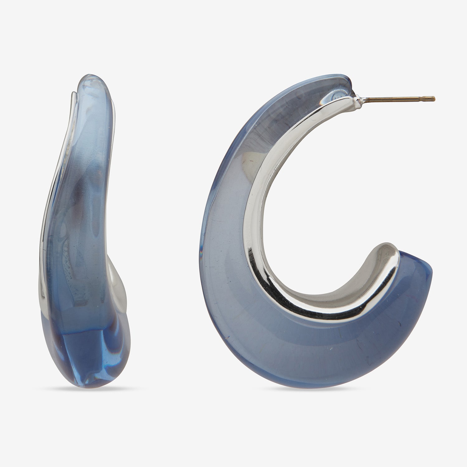 Worthington Womens 43.4mm Hoop Earrings