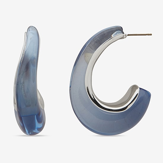 Worthington Womens 43.4mm Hoop Earrings