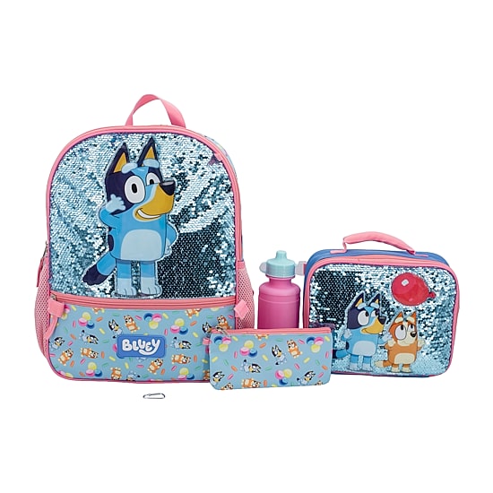 Licensed Bluey 5-Piece Backpack Set