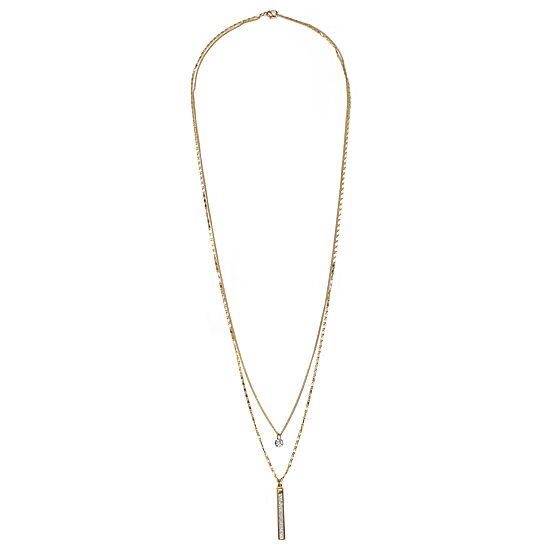 Bijoux Bar Delicates Gold Tone Womens 30 Inch Strand Necklace