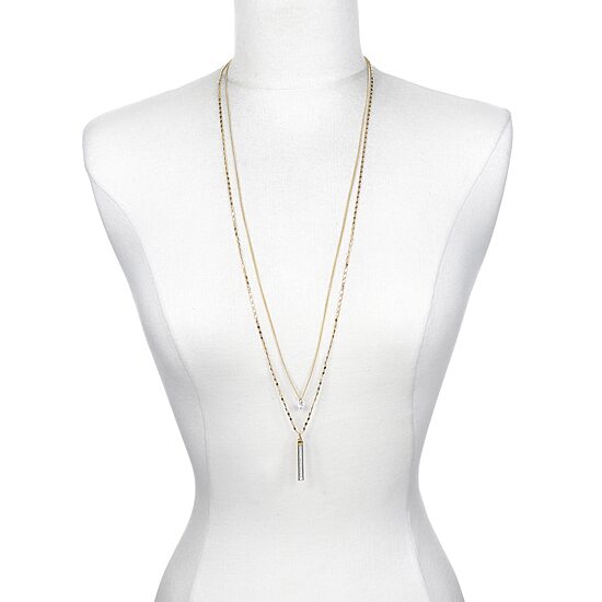 Bijoux Bar Delicates Gold Tone Womens 30 Inch Strand Necklace