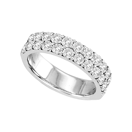 1 1/2 CT.T.W. Natural Diamond Band 14K White Gold