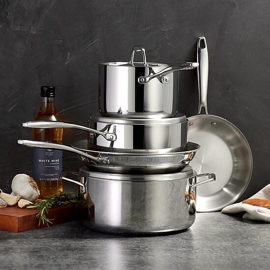 Tramontina Gourmet 8-pc. Tri-Ply Clad 18/10 Stainless Steel Induction-Ready Cookware Set