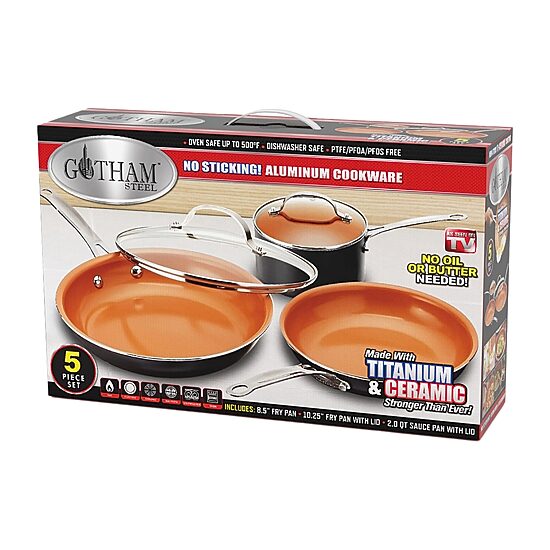 Gotham Steel Copper 5-pc. Cookware Set