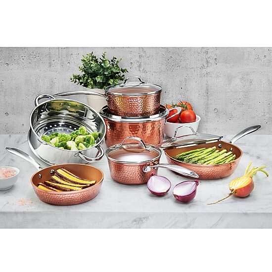 Gotham Steel Hammered Copper 10-pc Nonstick Cookware Set