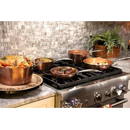Gotham Steel Hammered Copper 10-pc Nonstick Cookware Set