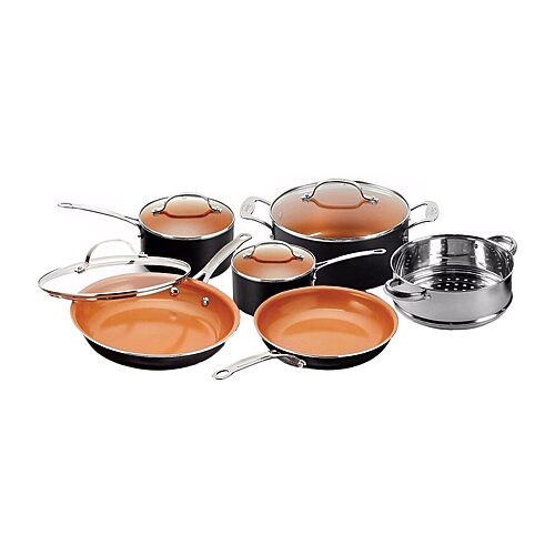Gotham Steel 10-pc. Aluminum Non-stick Cookware Set In Gray