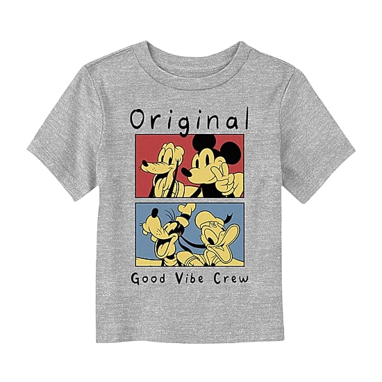 Disney Collection Toddler Unisex Crew Neck Short Sleeve Regular Fit Mickey and Friends Mickey Mouse Graphic T-Shirt