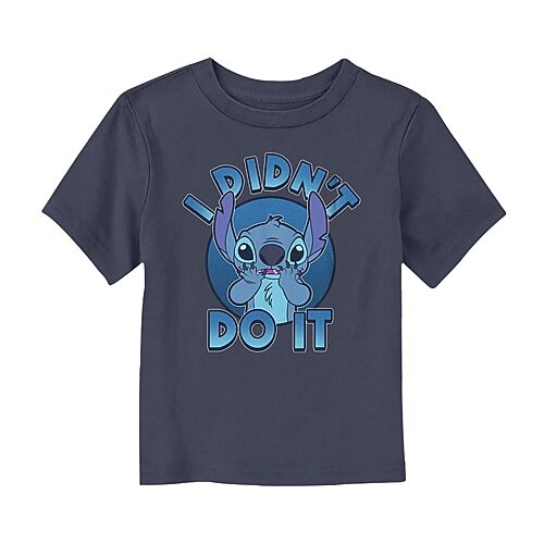 Disney Collection Toddler Boys Crew Neck Short Sleeve Regular Fit Lilo & Stitch Graphic T-Shirt, 2t, Blue