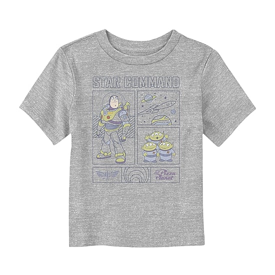 Disney Collection Toddler Boys Crew Neck Short Sleeve Regular Fit Buzz Lightyear Toy Story Graphic T-Shirt