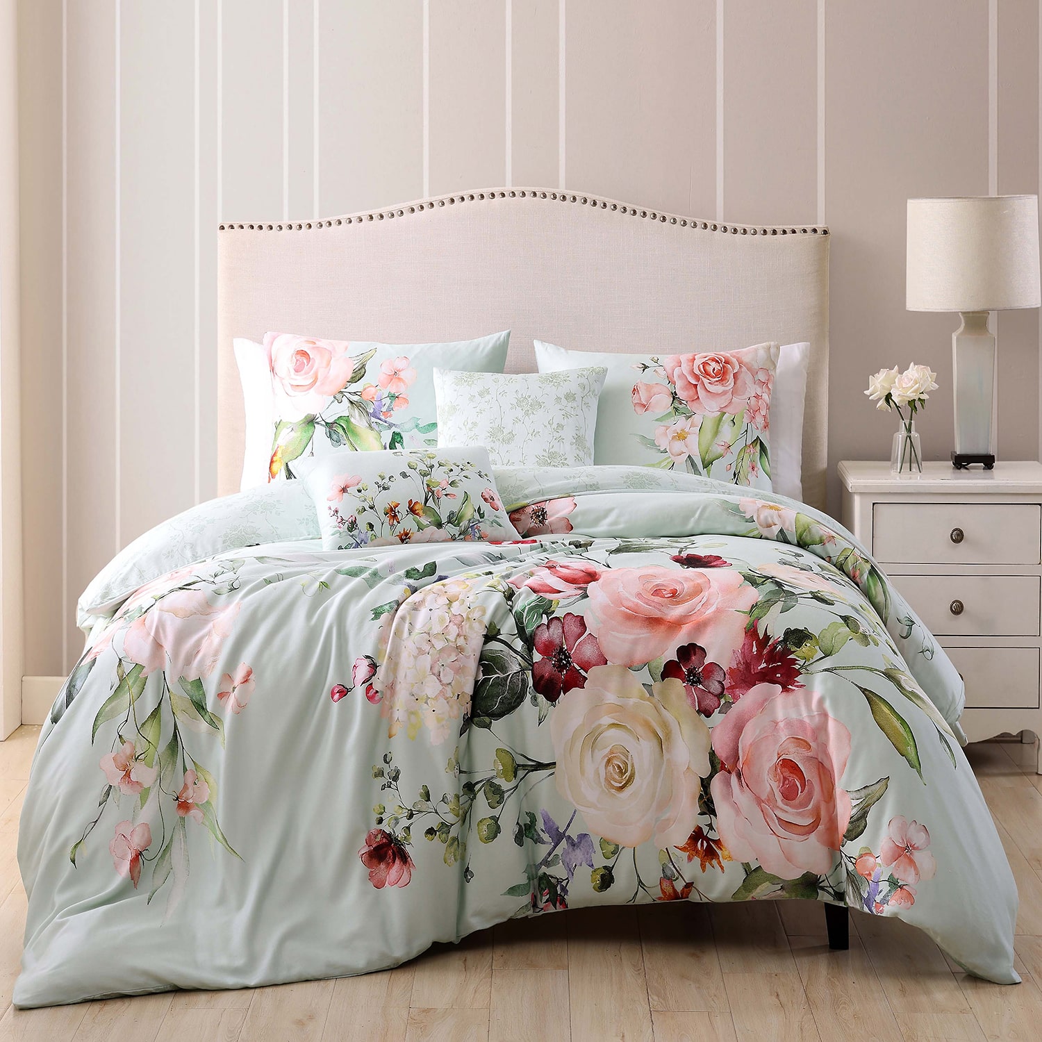 Bebejan Misty Green 5-pc. Midweight REVERSIBLE Comforter Set