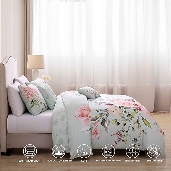 Bebejan Misty Green 5-pc. Midweight Reversible Comforter Set