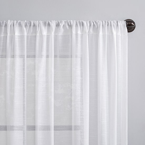 Archaeo Akari Textured Linen Blend Rod Pocket Tailored Valance