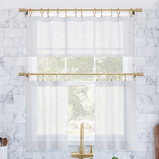 Archaeo Akari Textured Linen Blend Rod Pocket Tailored Valance