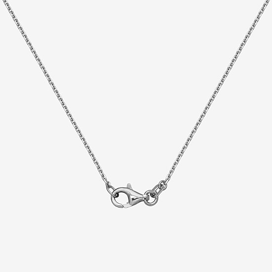 Womens Gemstone Sterling Silver Flower Pendant Necklace