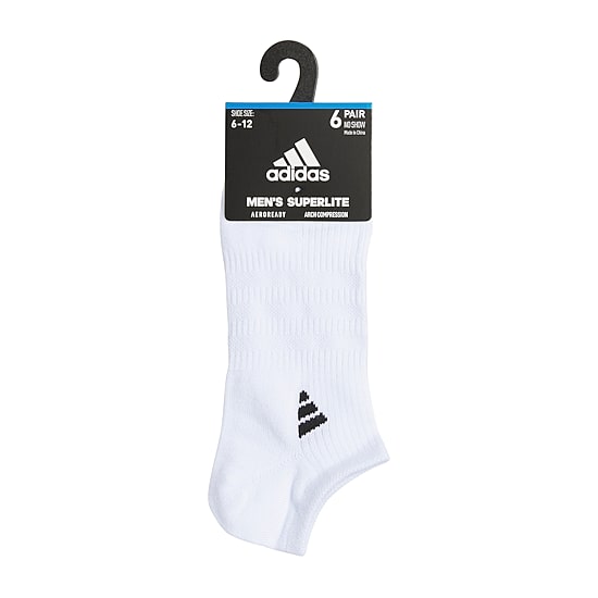 adidas Superlite Mens Multi-Pack 6 Pair No Show Socks