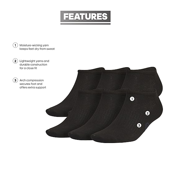 adidas Superlite Mens Multi-Pack 6 Pair No Show Socks