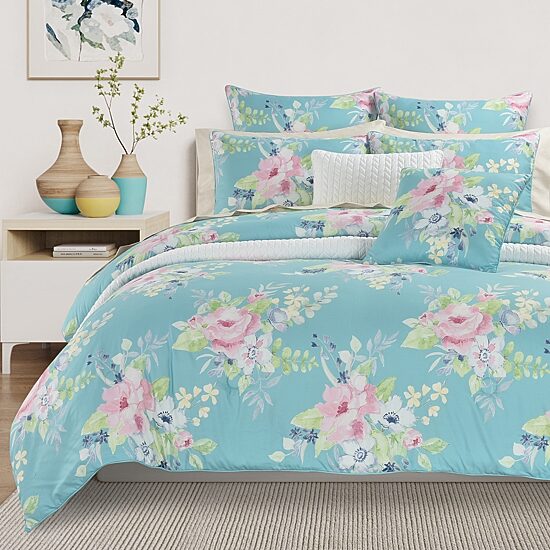 Queen Street Edessa Floral Midweight Comforter Set