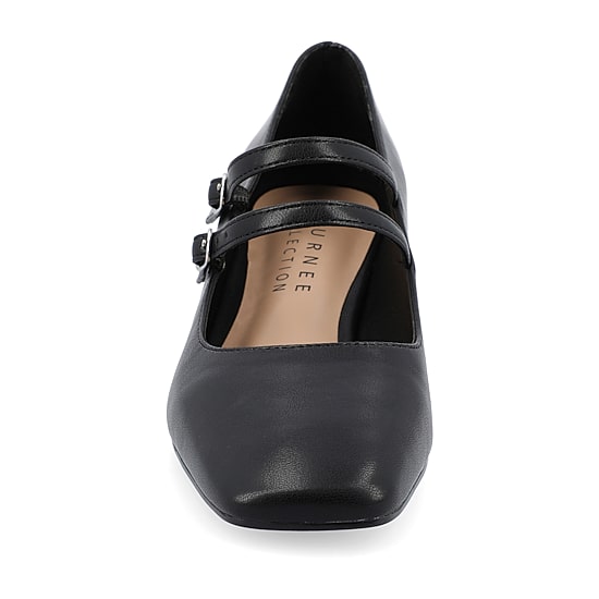 Journee Collection Nally Womens Square Closed Toe Block Heel Pumps