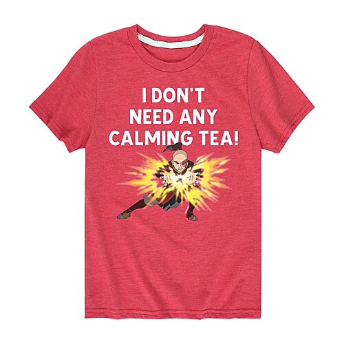 Aang, Sokka, Katara, Zuko, Appa Little & Big Kid Boys Crew Neck Short Sleeve Regular Fit Avatar-The Last Airbender Graphic T-Shirt, Small, Red