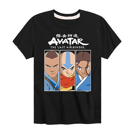 Aang, Sokka, Katara, Zuko, Appa Little & Big Kid Boys Crew Neck Short Sleeve Regular Fit Avatar-The Last Airbender Graphic T-Shirt