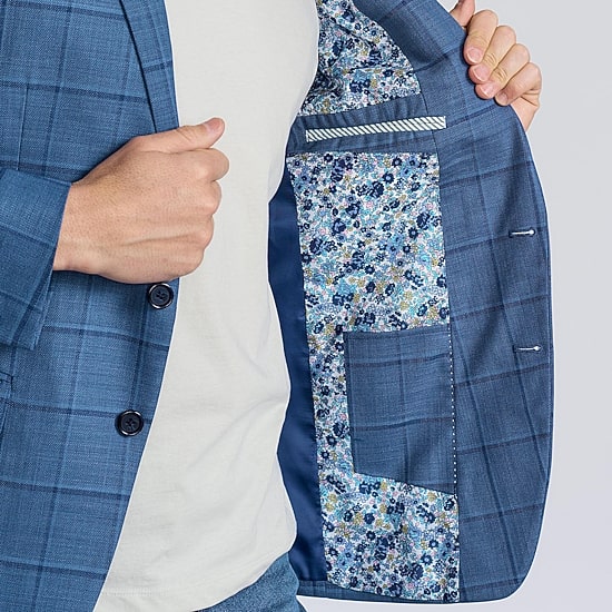 CRICKETEER™ Mens Windowpane Stretch Fabric Regular Fit Sport Coat