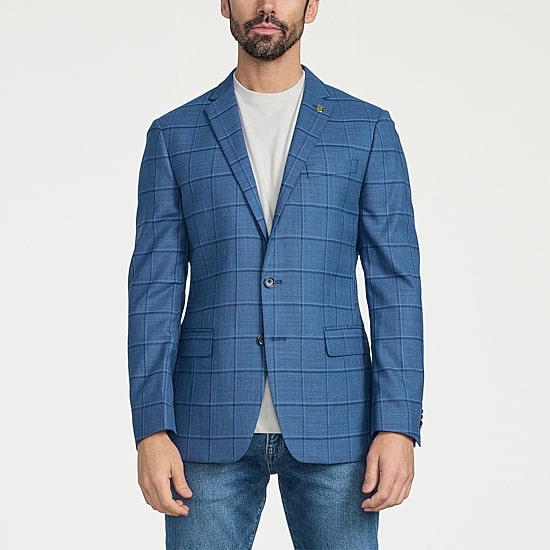 CRICKETEER™ Mens Windowpane Stretch Fabric Regular Fit Sport Coat
